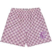 Eric Emanuel Monogram EE Shorts Purple/White