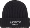 Supreme Chunky Rib Classic Logo Beanie Black