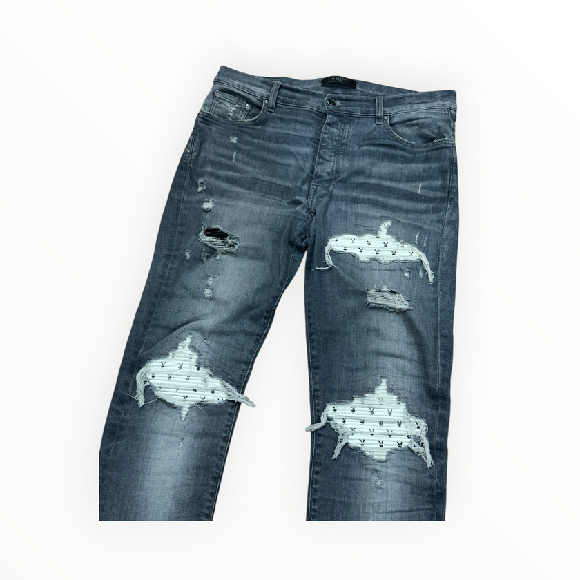 Amiri MX1 Playboy Grey/White Denim