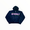 Sp5der Punk V2 Zip Up Hoodie Black