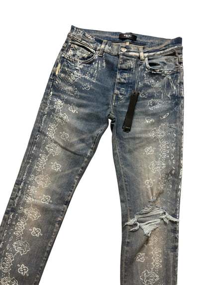 Amiri MX1 Paisley Denim