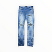 Amiri MX1 Blue/Black Patch Denim