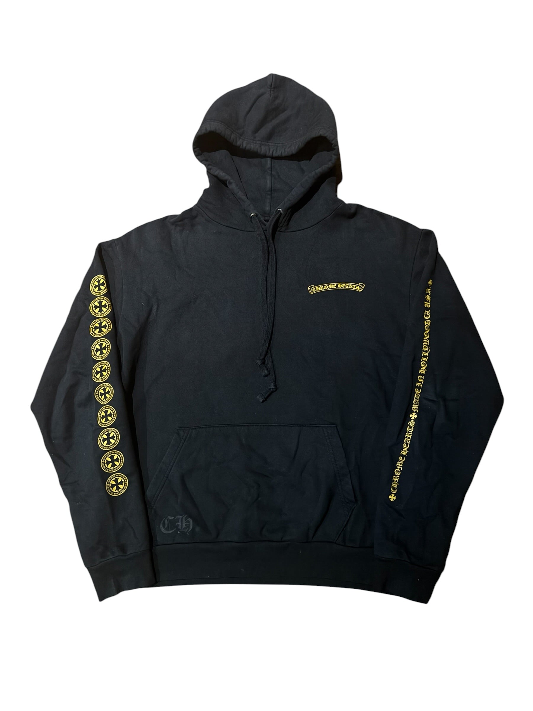Chrome Hearts Yellow Plus Cross Pullover Hoodie