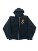 Supreme S Logo Zip Up Black/Orange (Sale)