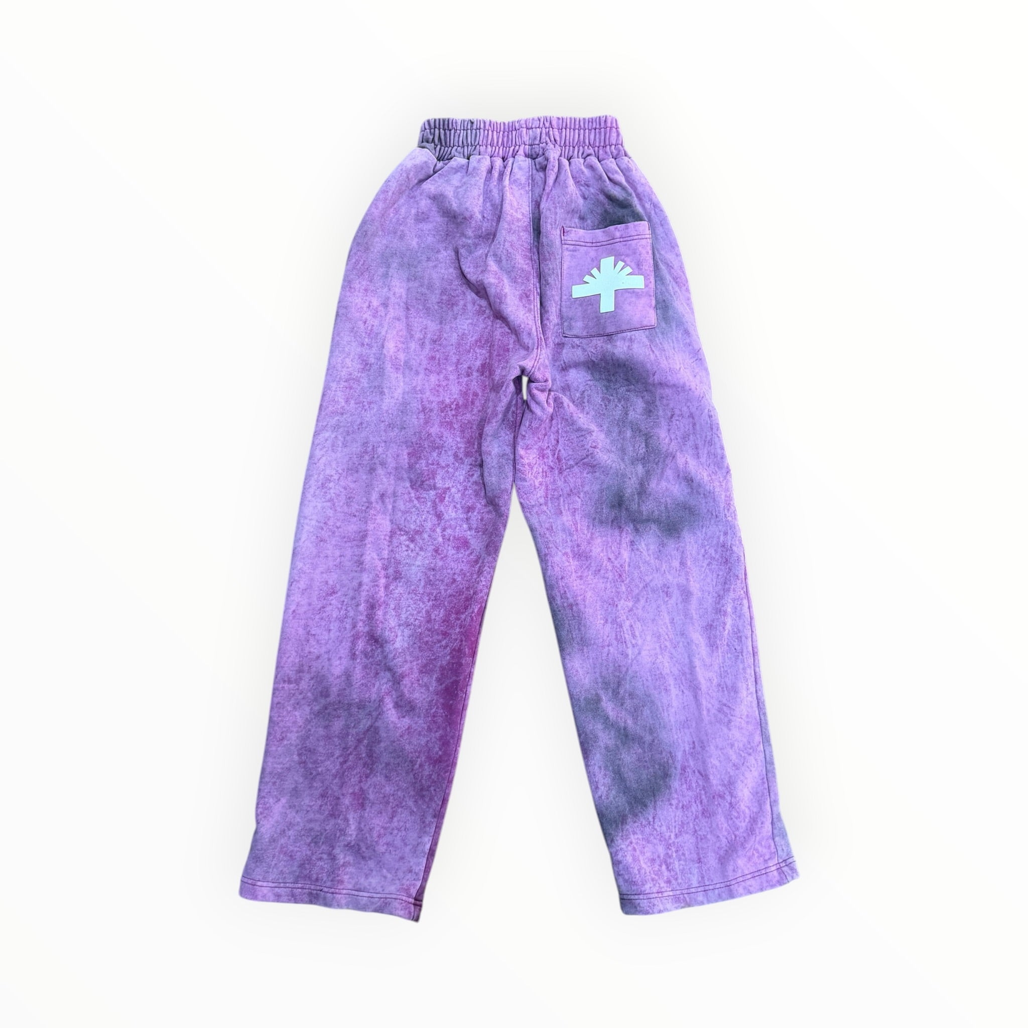 Vertabrae C2 Baggy Distressed Sweatpants Magenta