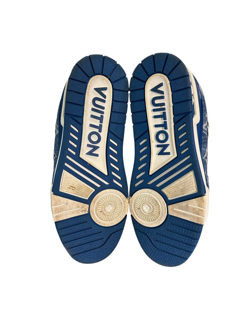 Louis Vuitton LV Trainer Monogram Denim White Blue