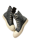 Rick Owens Stone Milk Suede Ramone High Sneaker