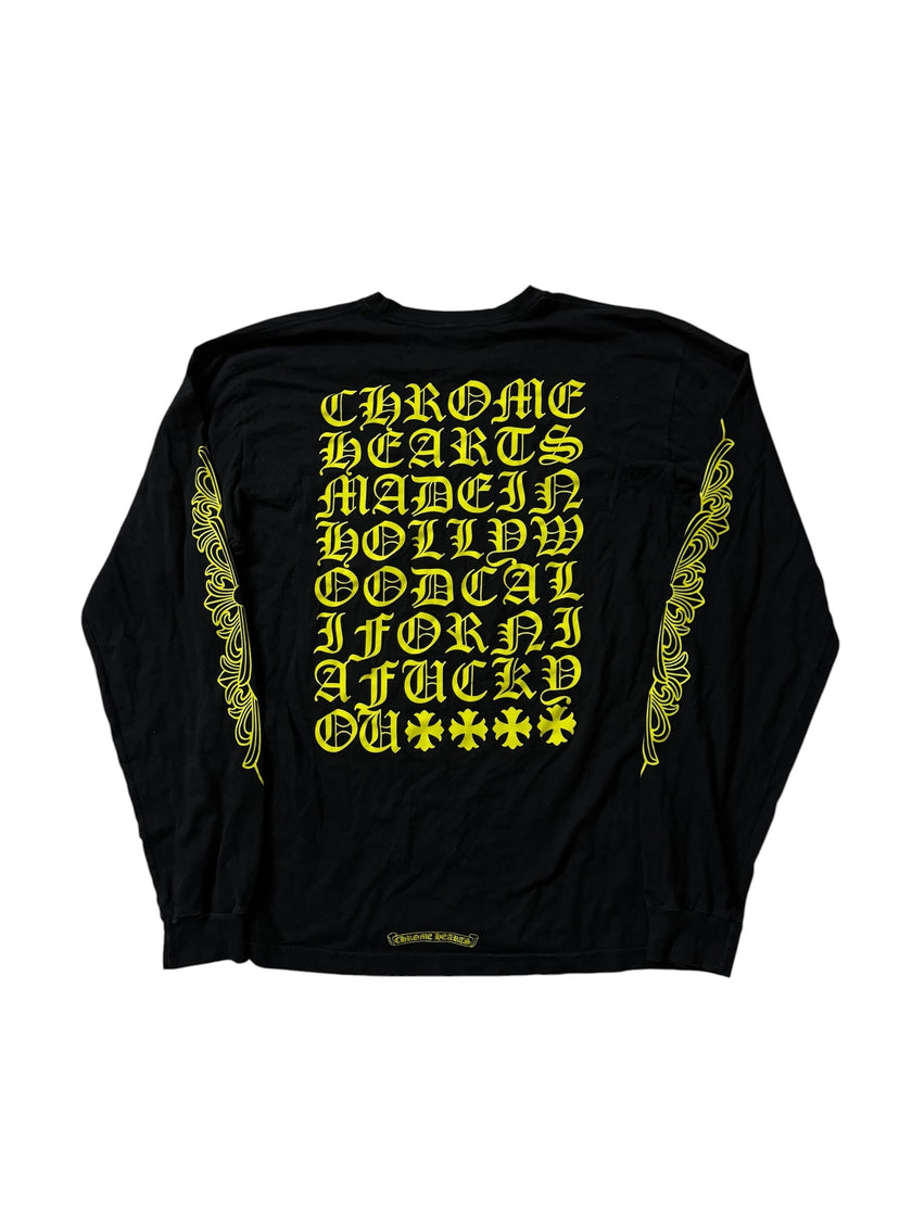Chrome Hearts Neon Floral Eye Chart Long Sleeve
