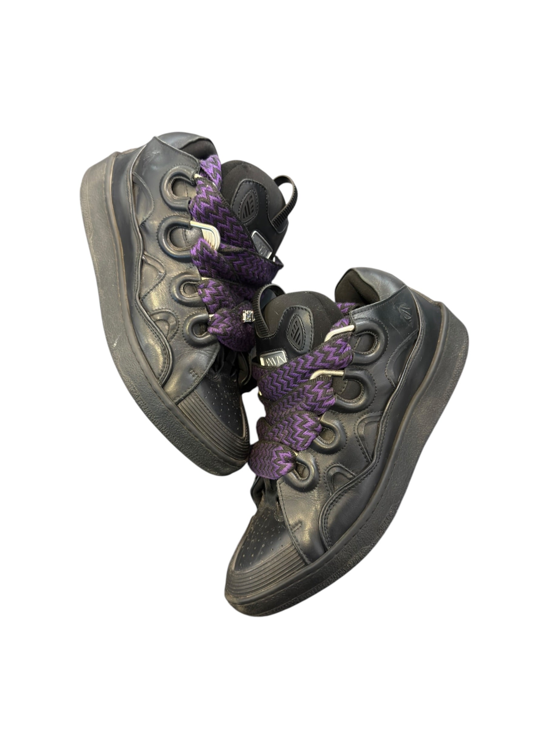 Lanvin Curb Sneaker Black/Purple