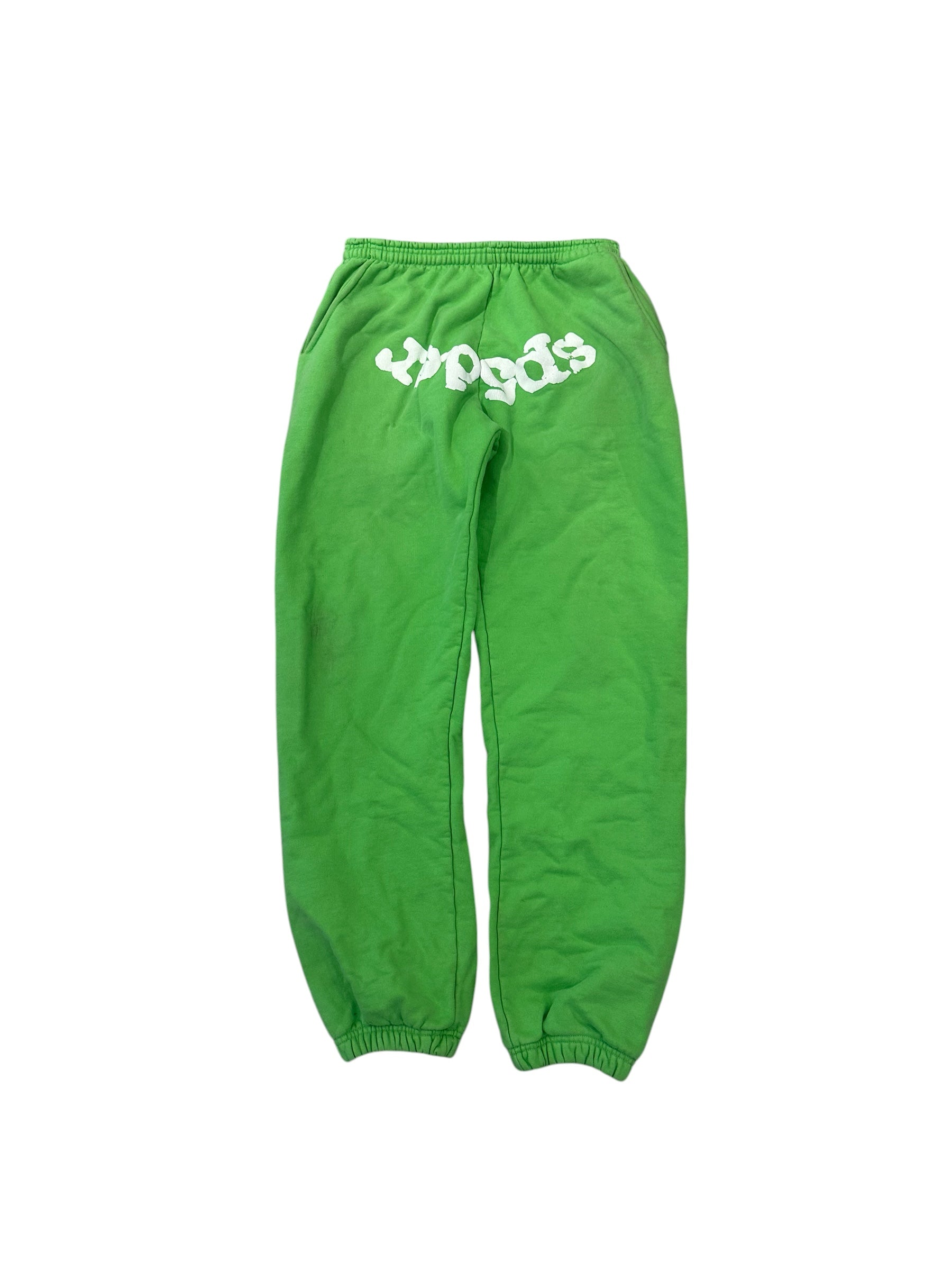 Sp5der Logo Print Sweatpants Green