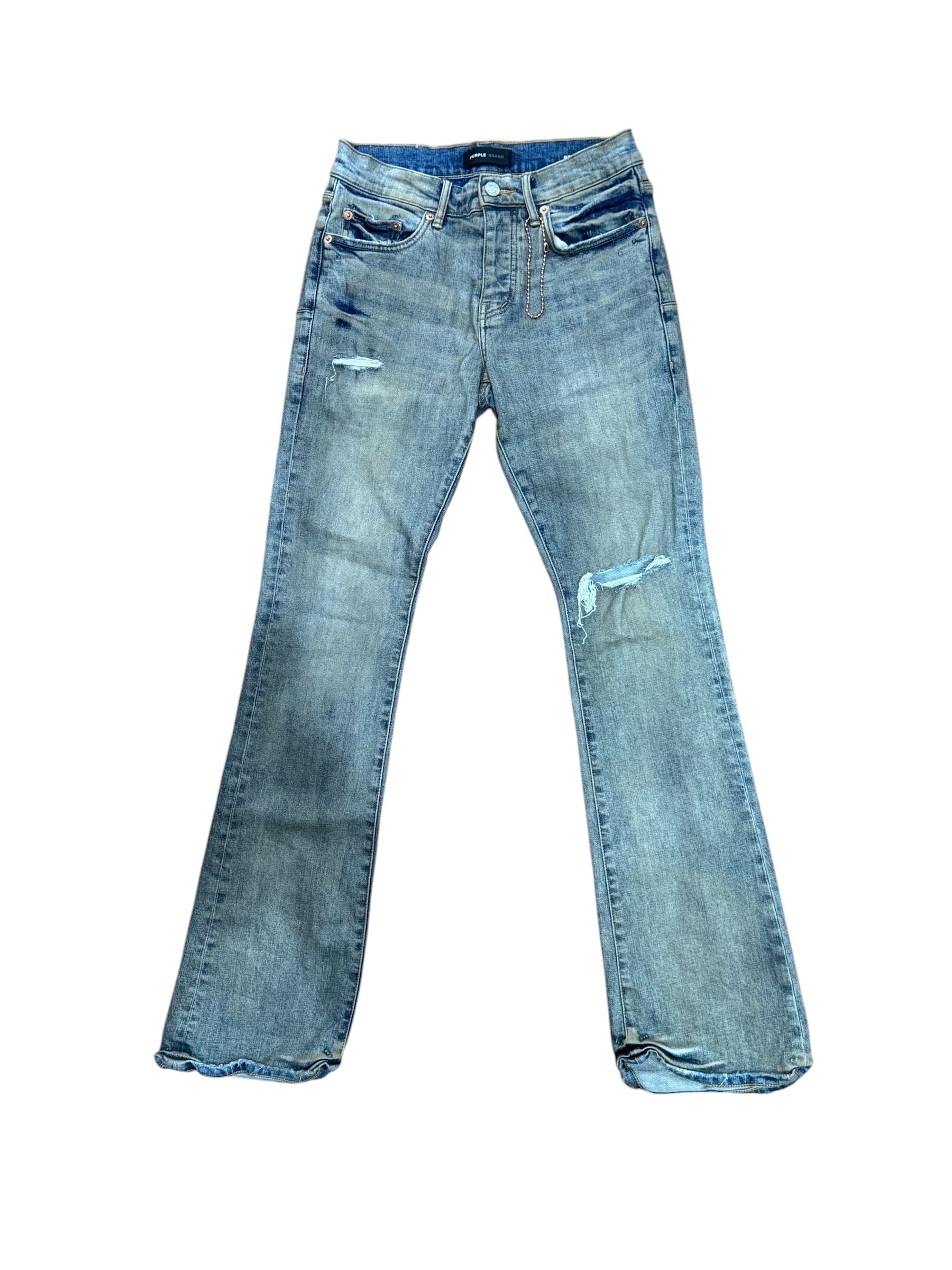 Purple Flare Denim Blue