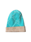 Gucci GG Wool Beanie Teal/Tan