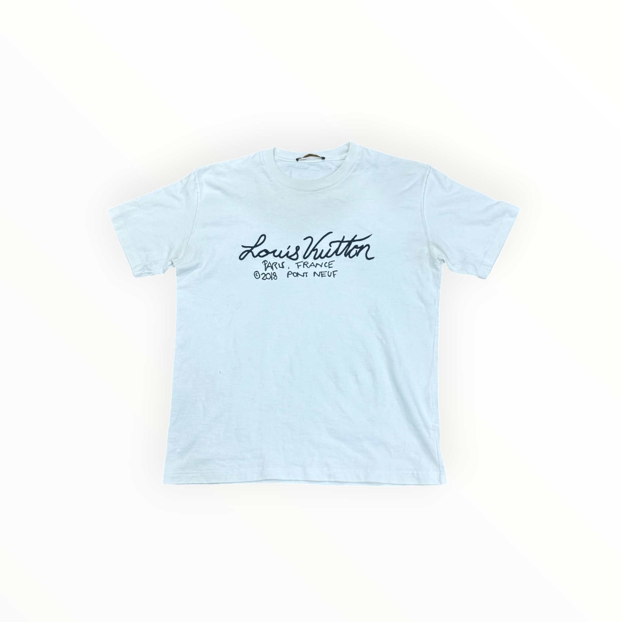 Louis Vuitton Script Logo Tee White