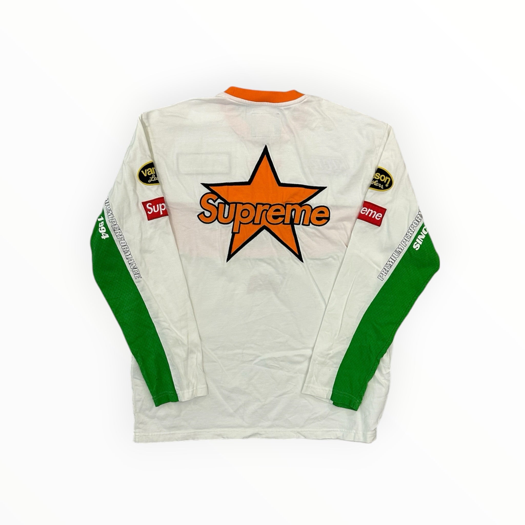 Supreme Vanson Leathers L/S Top White