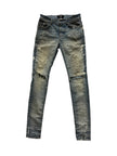 Amiri Paint Splatter Blue Denim