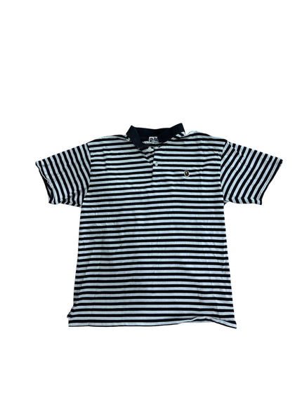 Bape Big Head Striped Polo