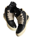 Rick Owens Jumbo Lace Geobaskets Black Milk