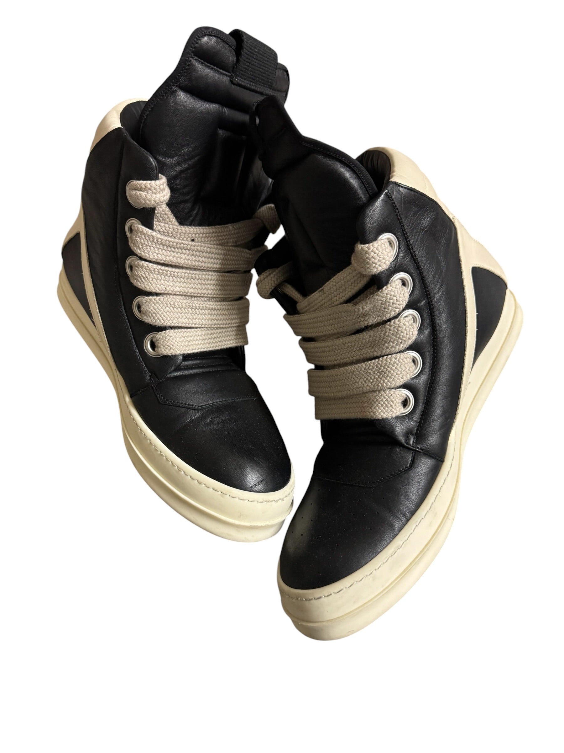 Rick Owens Jumbo Lace Geobaskets Black Milk