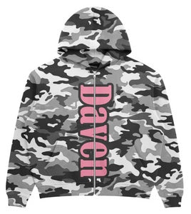 Daven Homme Forever Young Snow Camo Hoodie