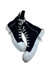 Rick Owens DRKSHDW Distressed High Top Black