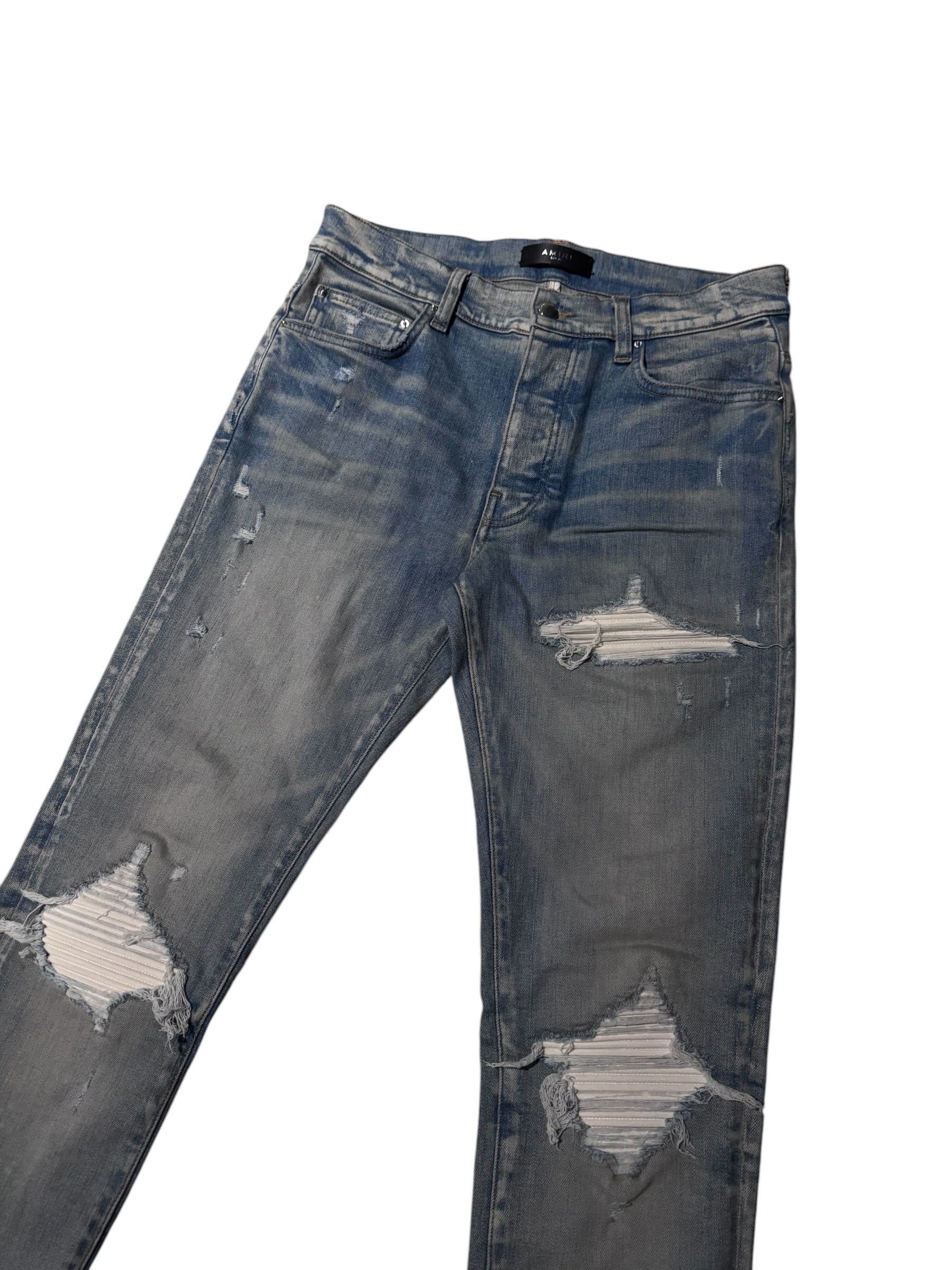 Amiri MX1 Blue/White Patch Denim