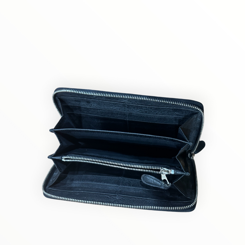 Balenciaga Leather Printed Continental Wallet