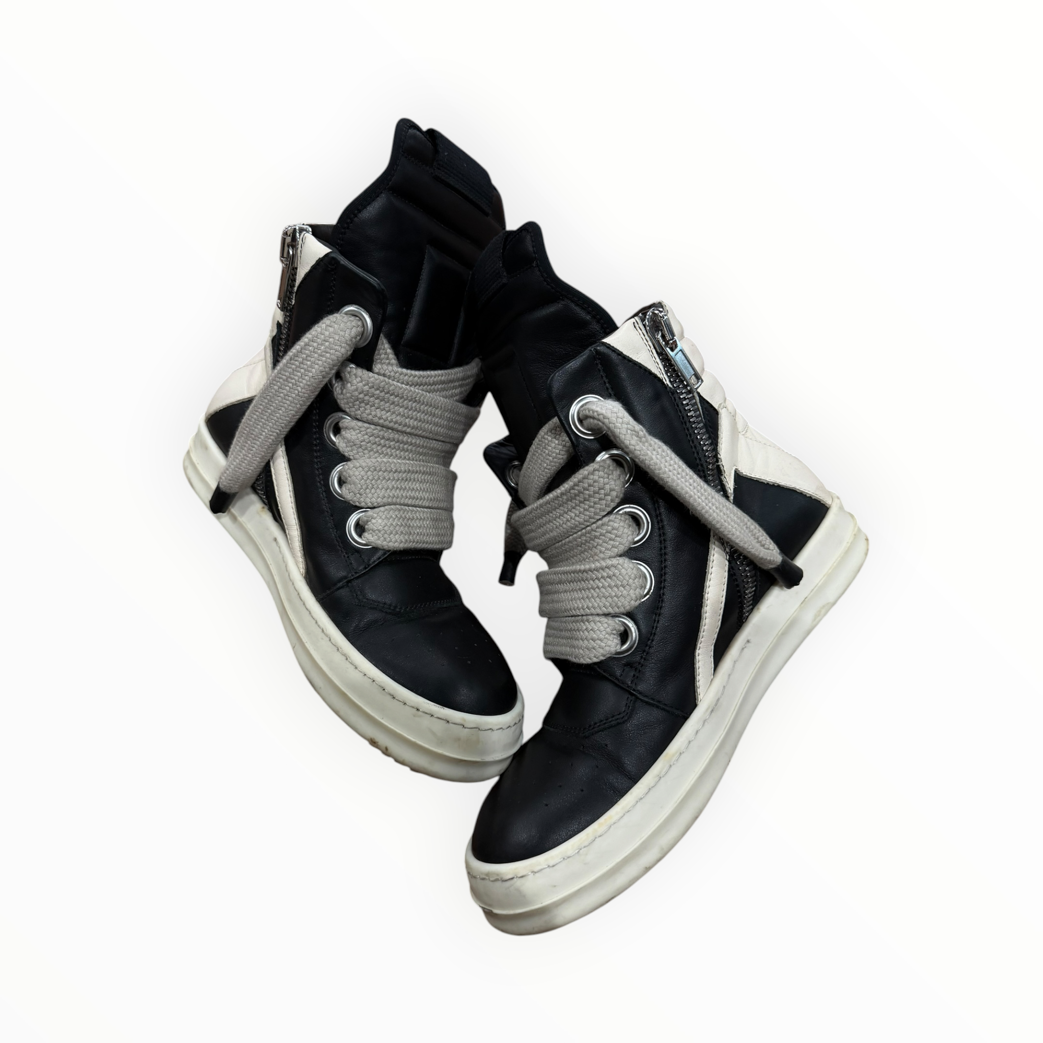 Rick Owens Jumbolace Geobasket Black/Milk