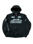 Supreme Football Zip Up Hooded Sweatshirt (FW25) Black