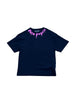 Palm Angels Spray Neck Logo Tee Black/Pink
