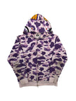 Bape ABC Camo Shark Zip-Up Hoodie Purple