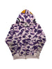 Bape ABC Camo Shark Zip-Up Hoodie Purple