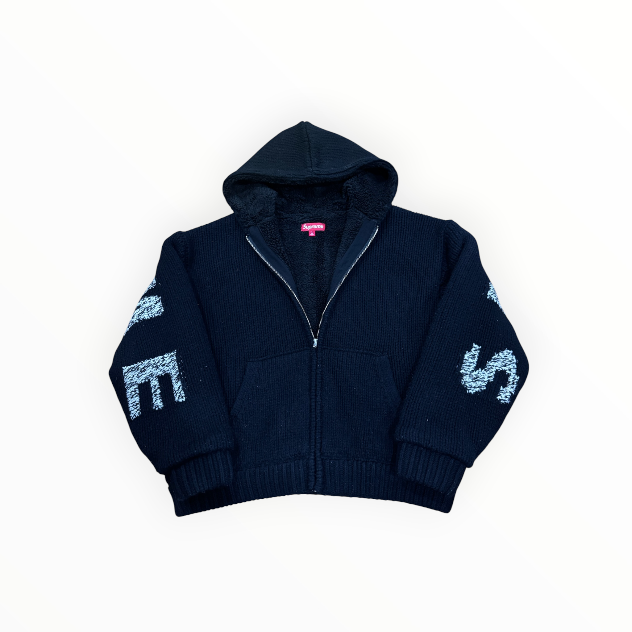 Supreme Faux Sherling Lined Zip Up Black