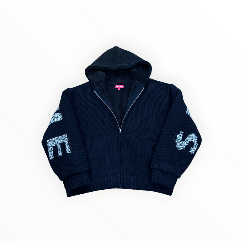 Supreme Faux Sherling Lined Zip Up Black