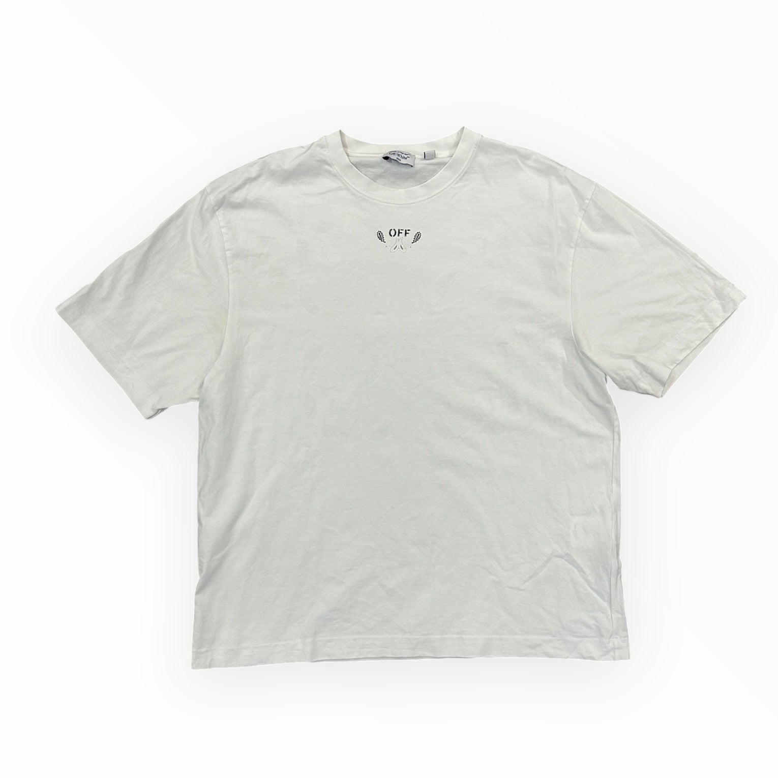 Off White Bandana Arrow Skate Tee White