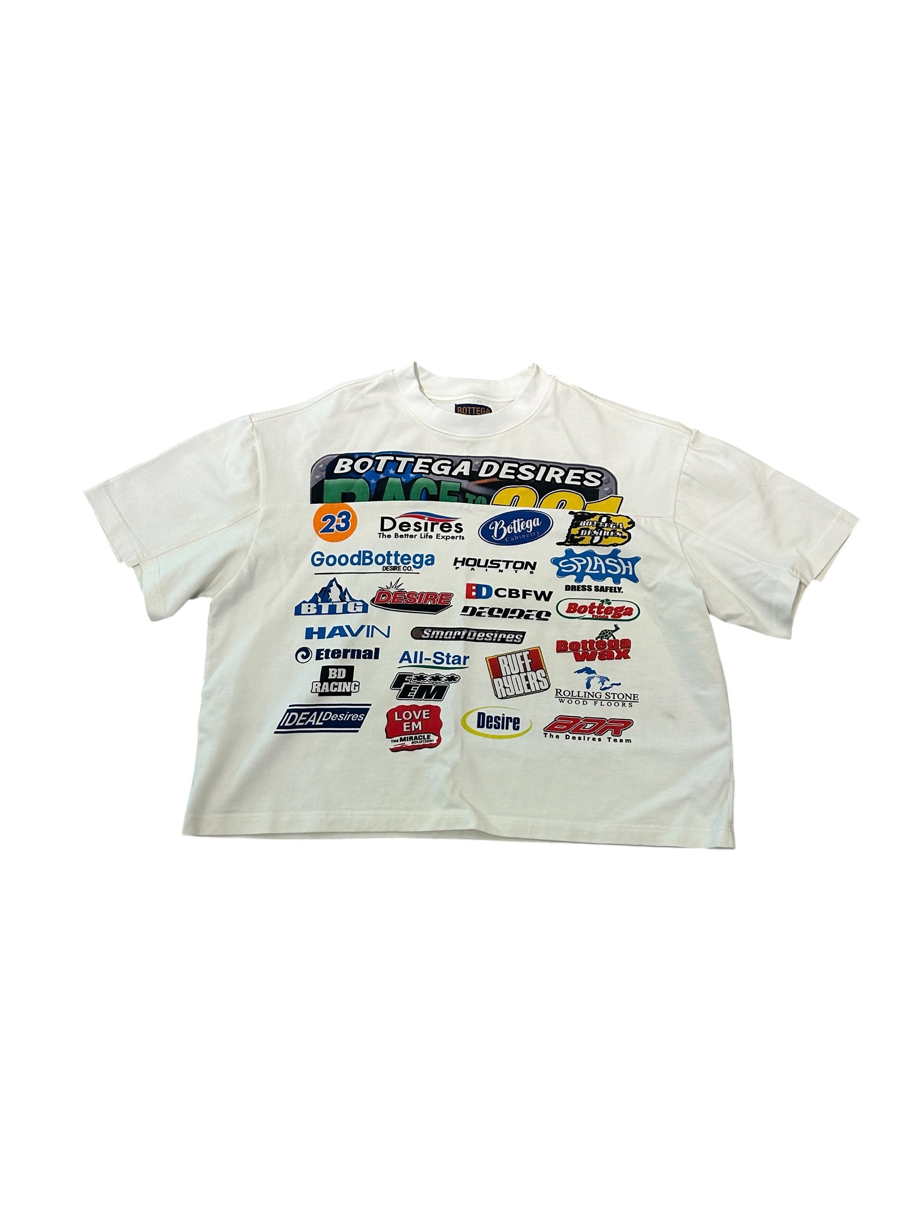 Bottega Desires Racing Tee White