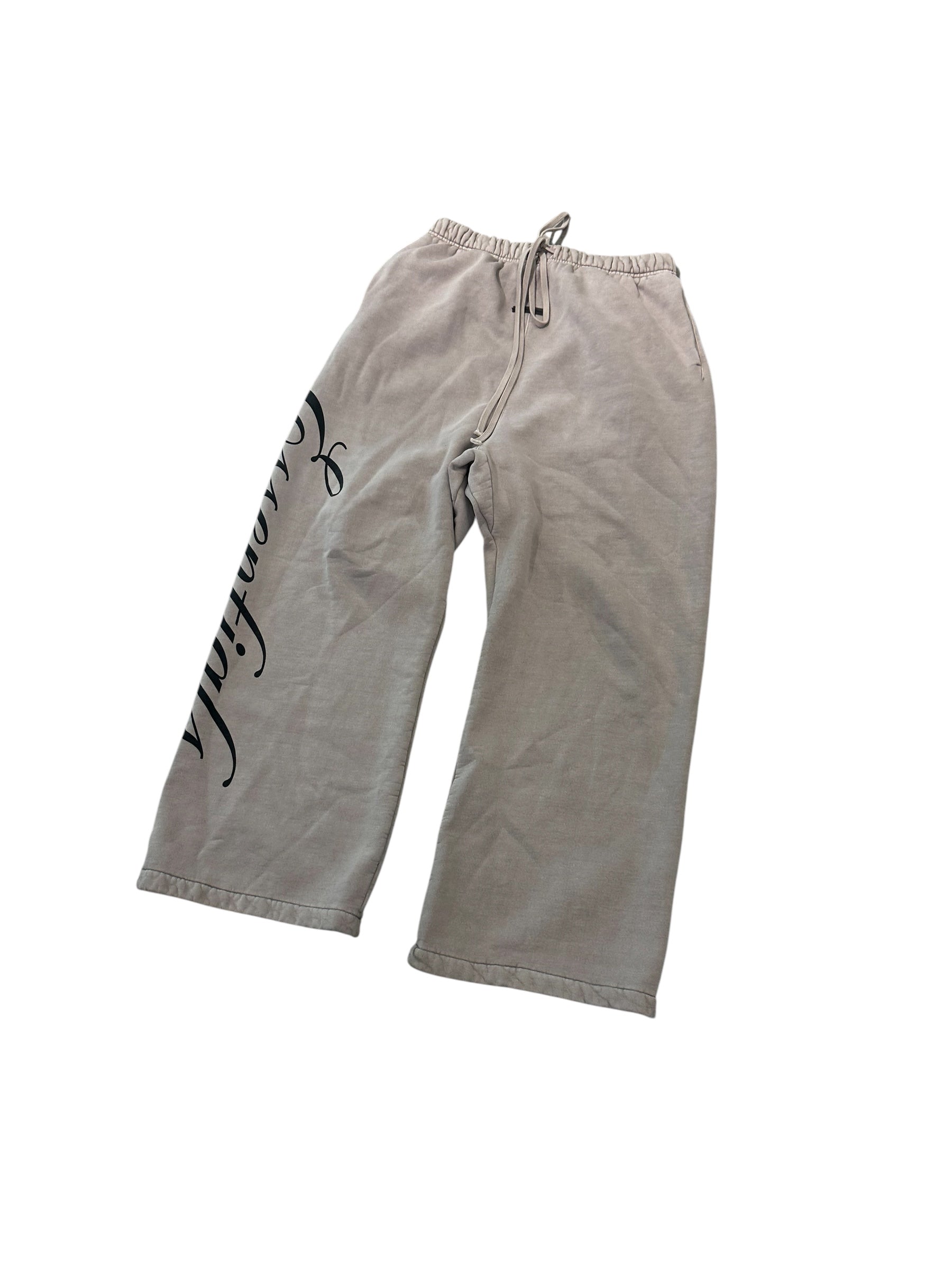 Essential Smoke Grey Script Logo Sweatpants