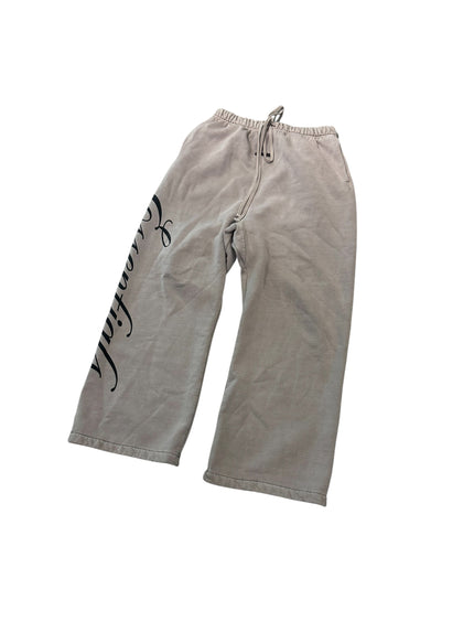 Essential Smoke Grey Script Logo Sweatpants