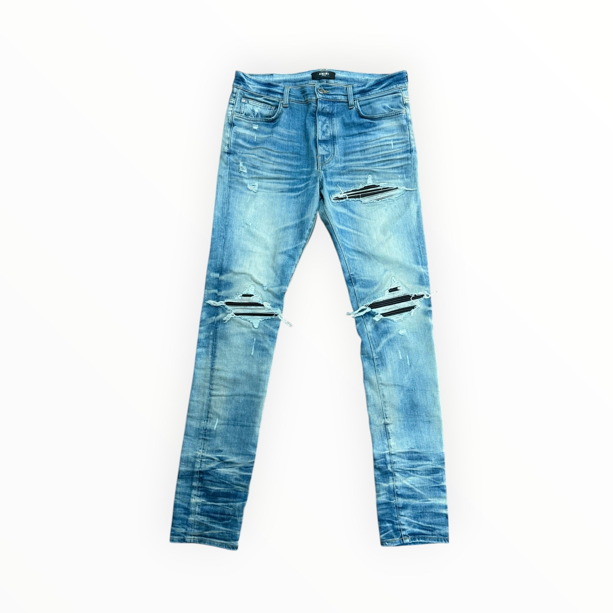 Amiri MX1 Blue Denim Black Patch