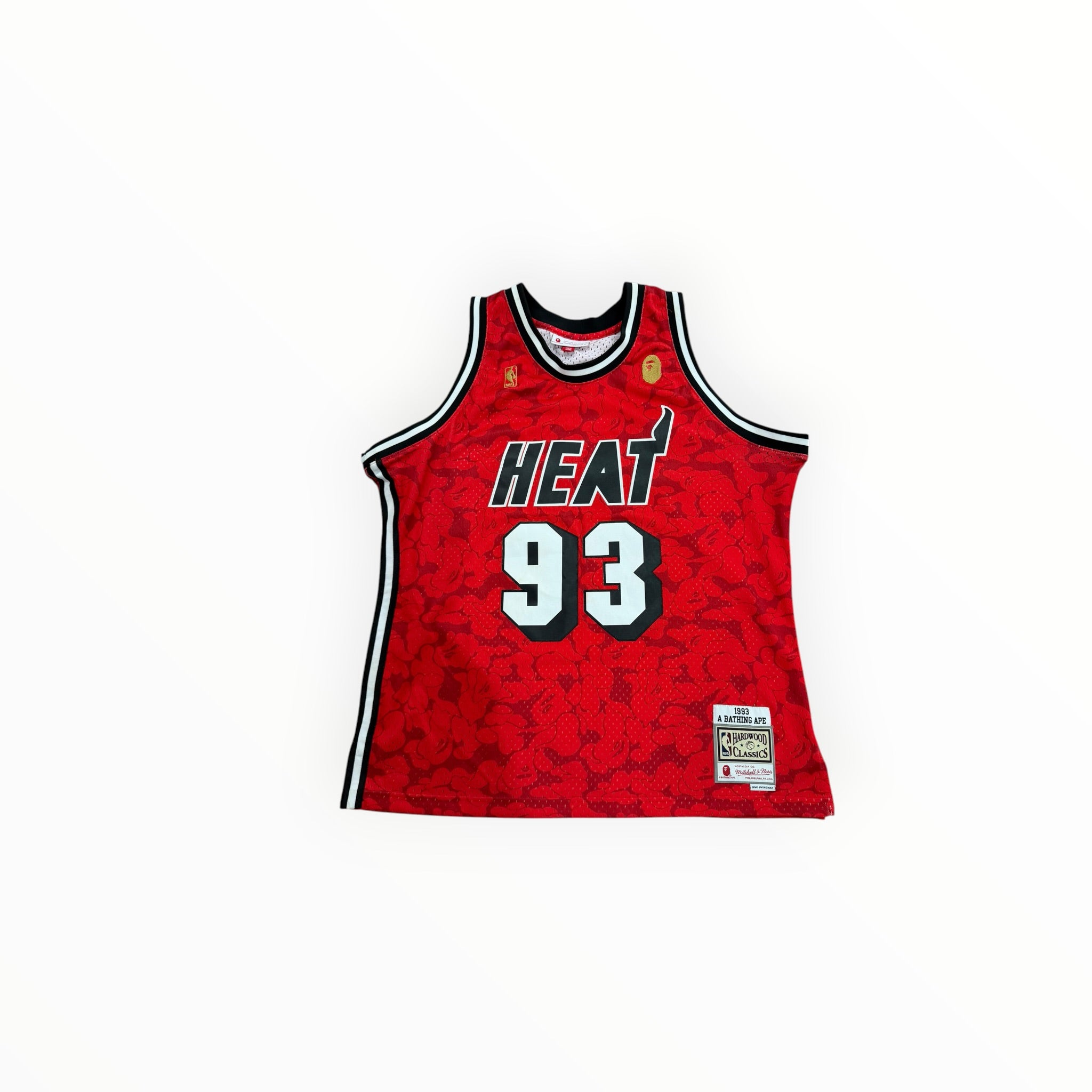 BAPE x Mitchell & Ness Miami Heat Jersey Red