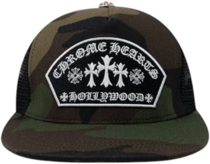 Chrome Hearts Arc Cross Patch Trucker Cap Camo