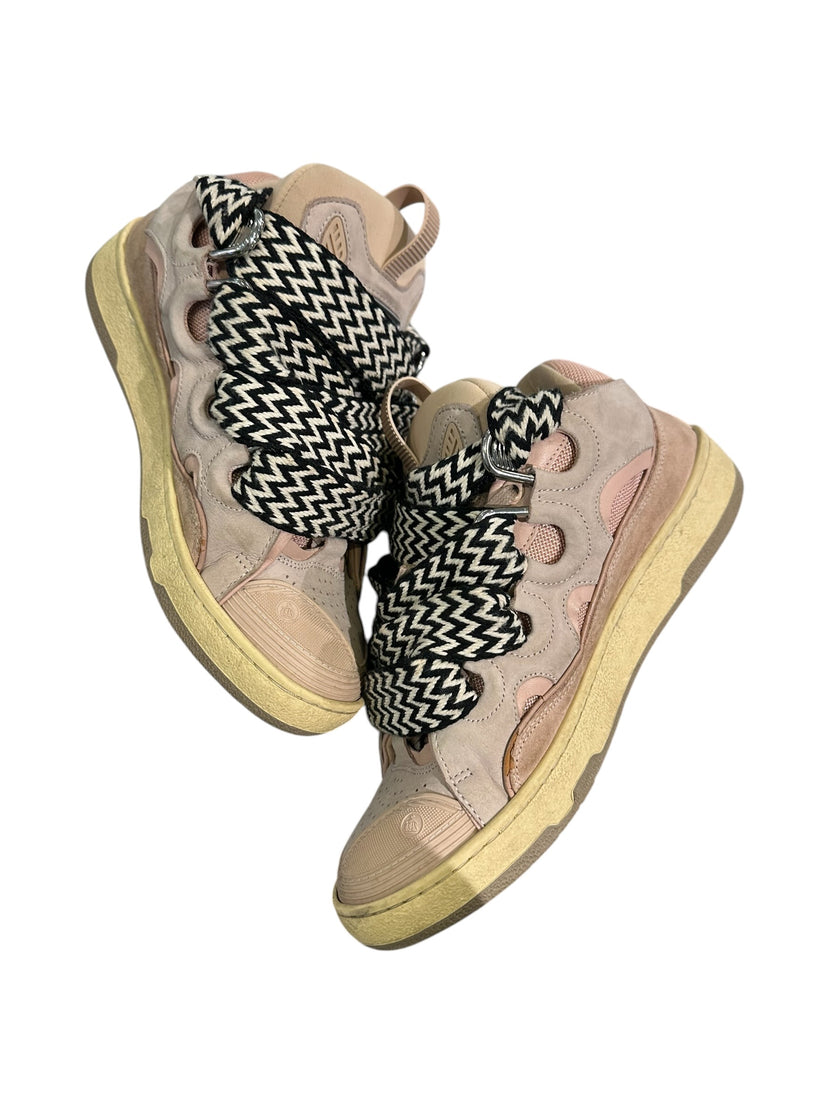 Lanvin Curb Sneaker Pink Sparkle Black